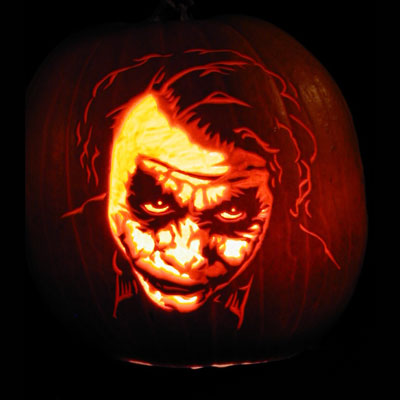 Heath Ledger as The Joker | 39 Best Pumpkin Carvings of Famous Faces ...