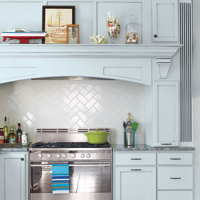 Nicolussi kitchen backsplash, mantel and corbel