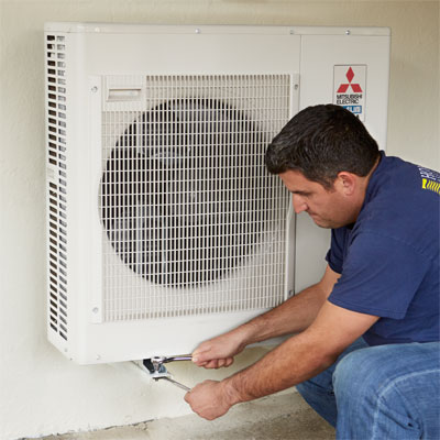 Install the Condenser | How to Install a Mini-Split AC Heat Pump | This ...